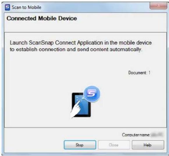 FUJITSU ScanSnap iX500 - Click the [Scan to Mobile] icon - 2