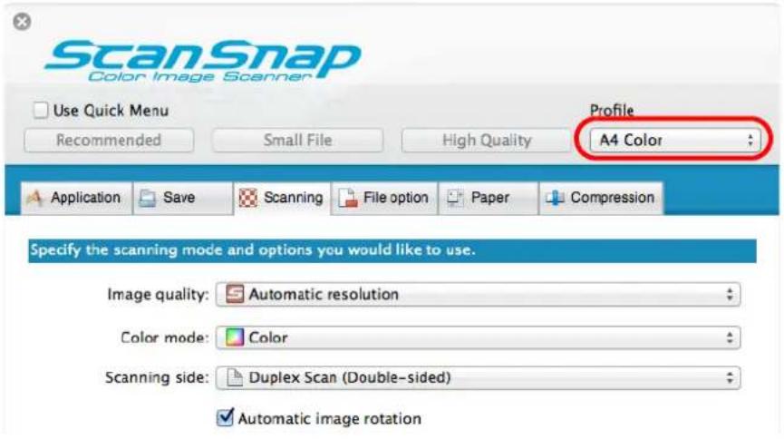 FUJITSU ScanSnap iX500 - Type in a new profile name and click the [OK] button. - 2