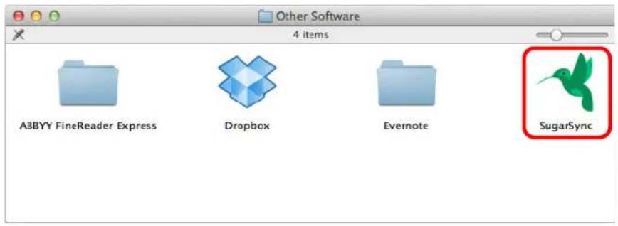 FUJITSU ScanSnap iX500 - Double-click the [SugarSync] icon. - 1