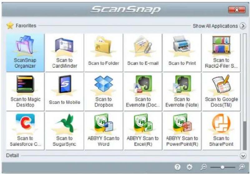 FUJITSU ScanSnap iX500 - Press the [Scan] button on the ScanSnap to start a scan. - 1