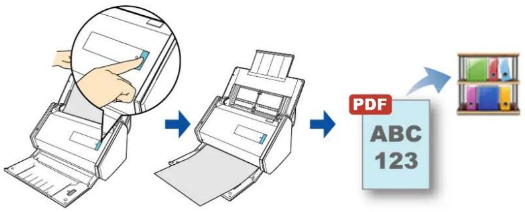 FUJITSU ScanSnap iX500 - Saving Data in Rack2-Filer Smart - 1