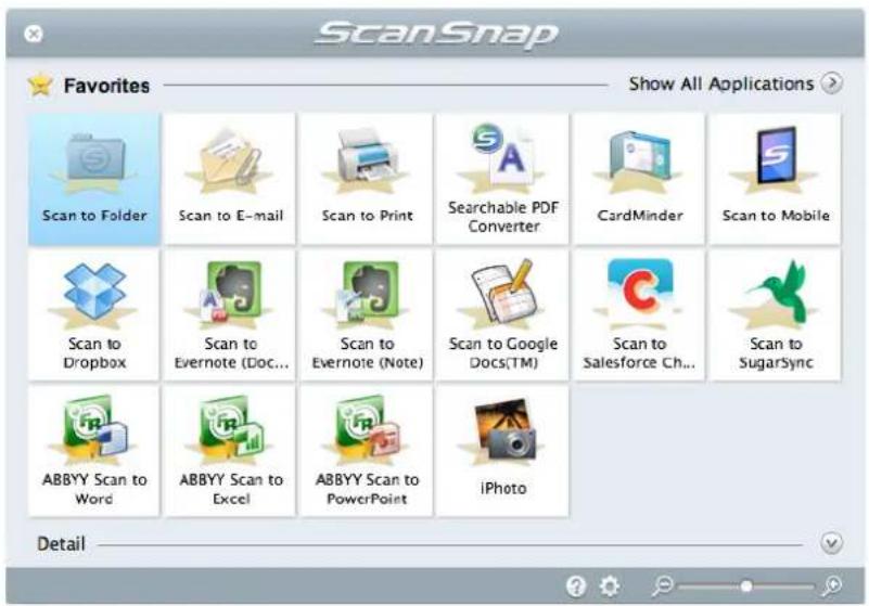 FUJITSU ScanSnap iX500 - Press the [Scan] button on the ScanSnap to start a scan. - 1