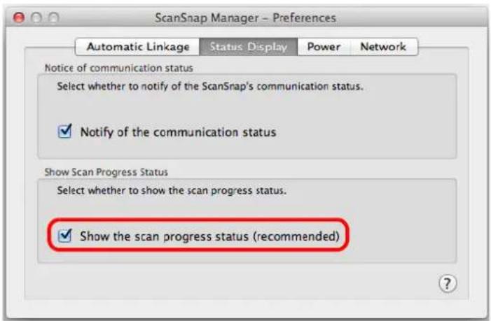 FUJITSU ScanSnap iX500 - Hiding the Scanning Progress Status - 1