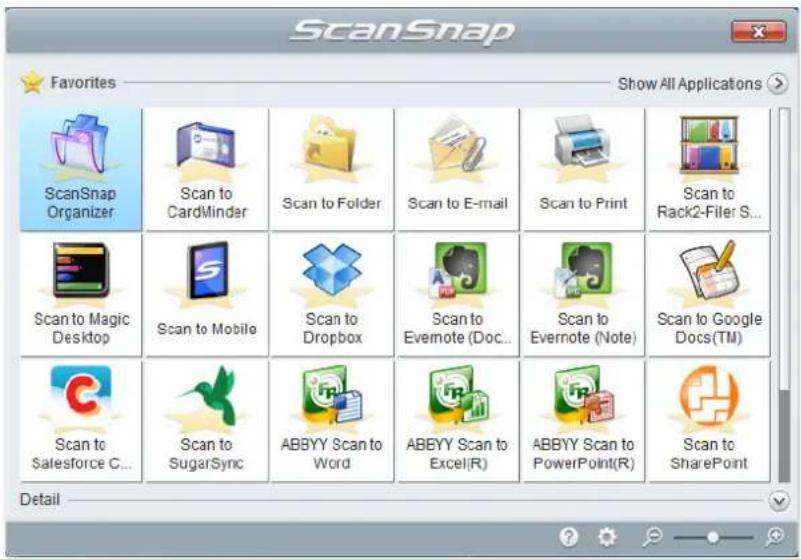 FUJITSU ScanSnap iX500 - Press the [Scan] button on the ScanSnap to start a scan. - 1