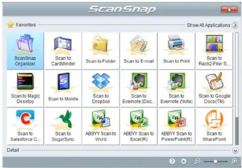 FUJITSU ScanSnap iX500 - Press the [Scan] button on the ScanSnap to start a scan. - 1