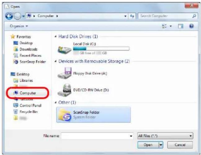 FUJITSU ScanSnap iX500 - Click [Computer] ([My Computer] for Windows XP). - 1