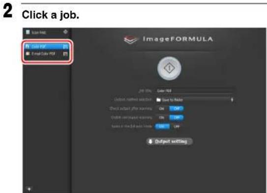 CANON imageFORMULA DR-M140 - Selecting a Job and Scanning - 1