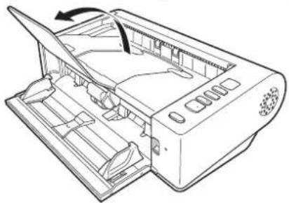 CANON imageFORMULA DR-M140 - If you are scanning long documents with the U-turn path, open the document eject extension support. - 1