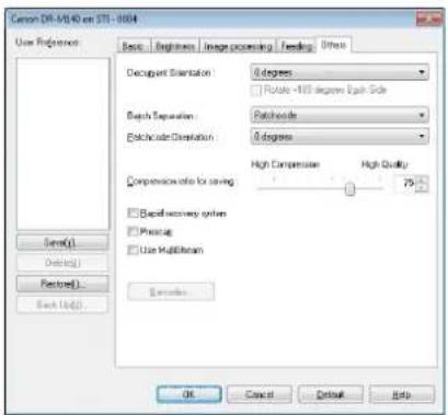 CANON imageFORMULA DR-M140 - In an application, specify a patchcode as a type of batch separation. - 2