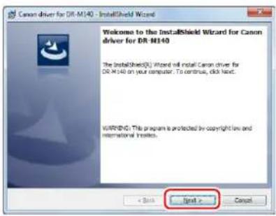 CANON imageFORMULA DR-M140 - Follow the instructions on the screen to complete installation. - 1