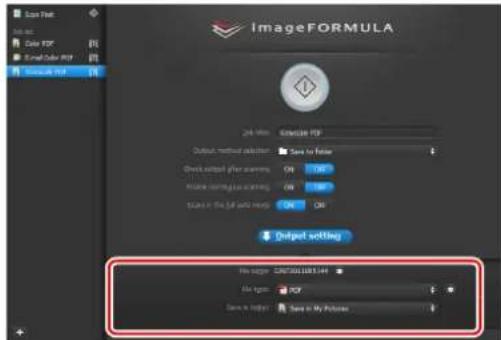 CANON imageFORMULA DR-M140 - Click [Output settings], and configure the output settings. - 1