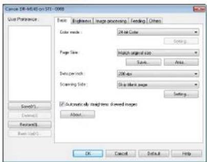 CANON imageFORMULA DR-M140 - Use advanced settings dialog box - 4