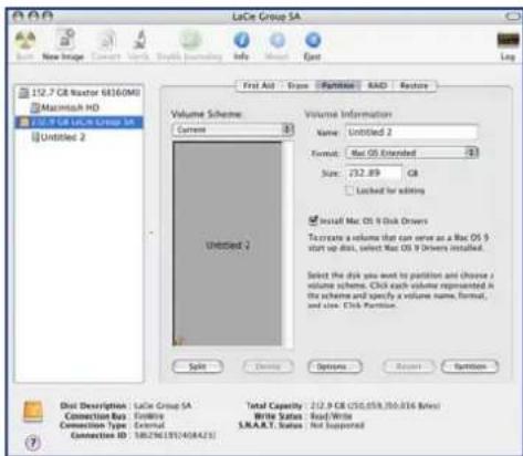 LACIE d2 Quadra v3 2 TB - Formatting Using Mac OS 10.x - 1