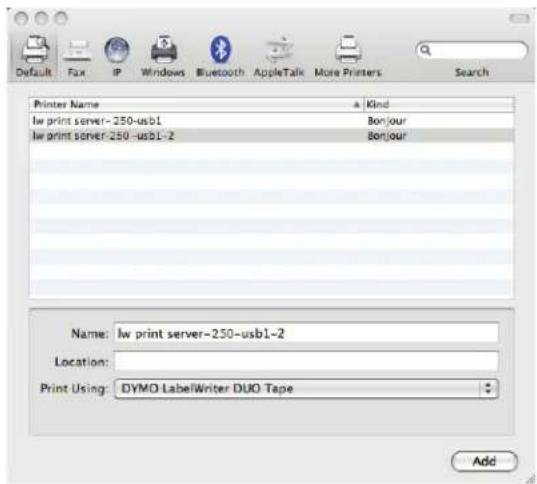 DYMO LabelWriter Print Server - To add the Tape printer portion of the LabelWriter Duo printer - 1