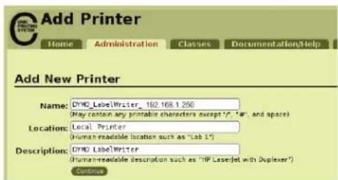 DYMO LabelWriter Print Server - To add a LabelWriter printer - 2