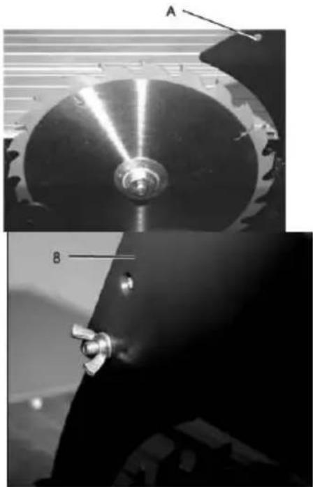 PowerPlus POW8561 - Mounting the saw blade protector - 2
