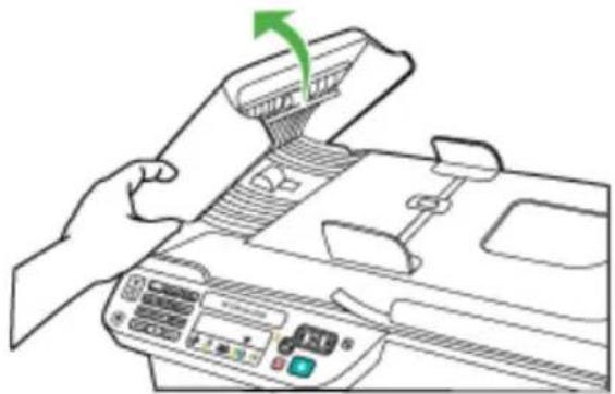 HP OfficeJet 4500 Wireless - De plastic strip in de automatische documentinvoer reinigen - 2