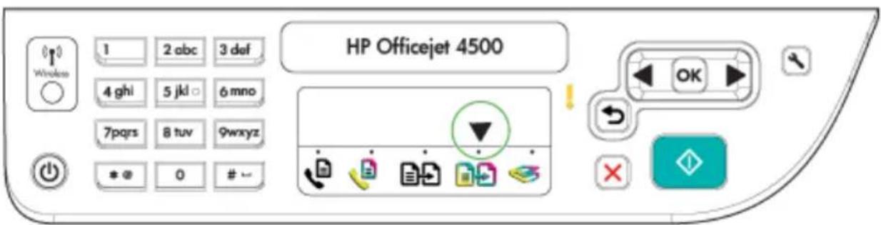 HP OfficeJet 4500 Wireless - De modus selecteren - 1