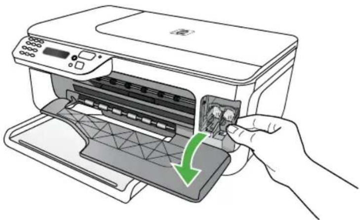 HP OfficeJet 4500 Wireless - Oplossing 1: Installeer de printcartridges juist - 1