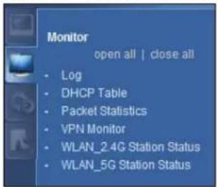 ZYXEL NBG5715 - Navigation Panel - 1
