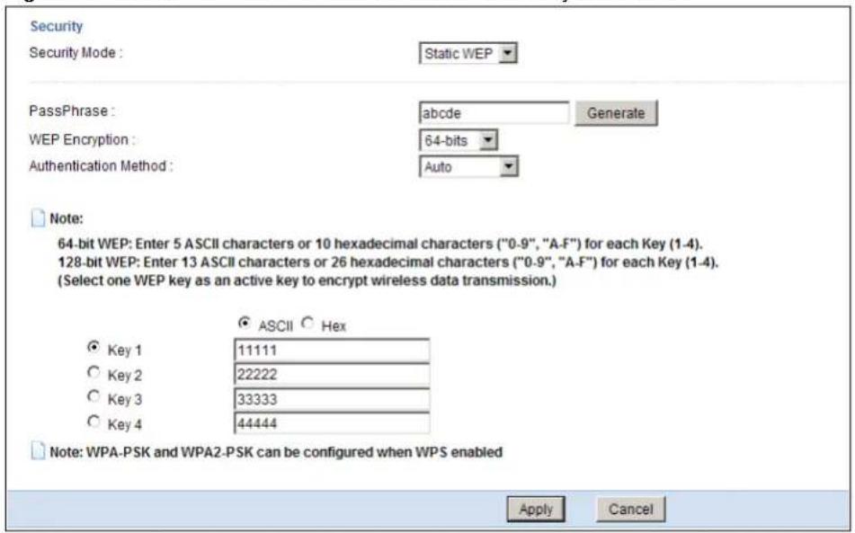 ZYXEL NBG5715 - WEP Encryption - 1