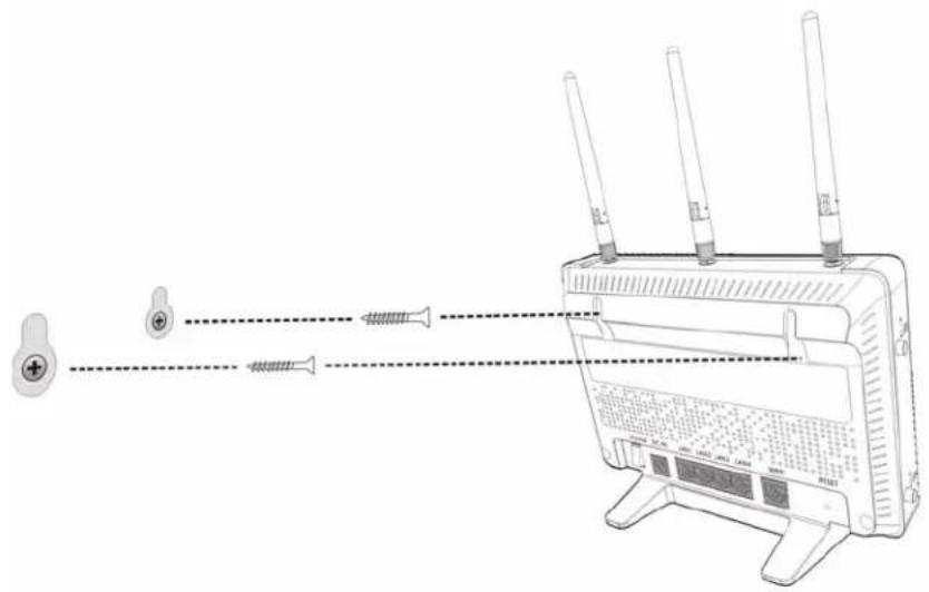 ZYXEL NBG5715 - Be careful to avoid damaging pipes or cables located inside the wall when drilling holes for the screws. - 1