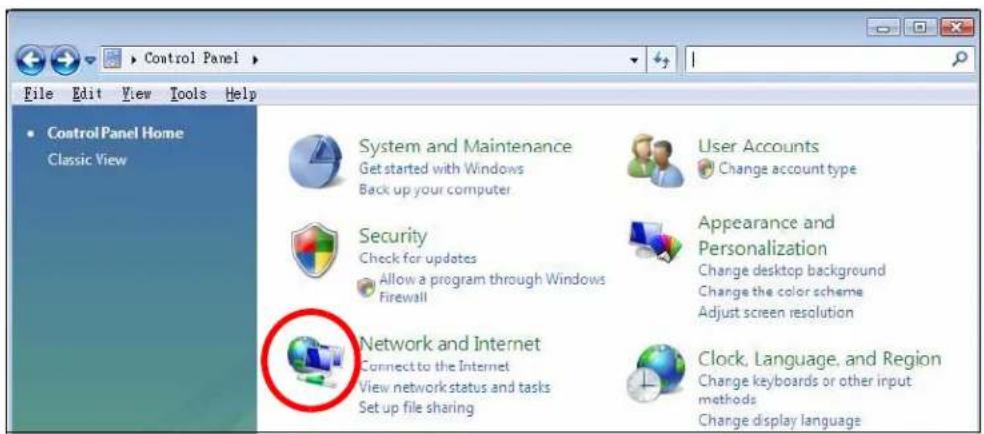 ZYXEL NBG5715 - In the Control Panel, click the Network and Internet icon. - 1