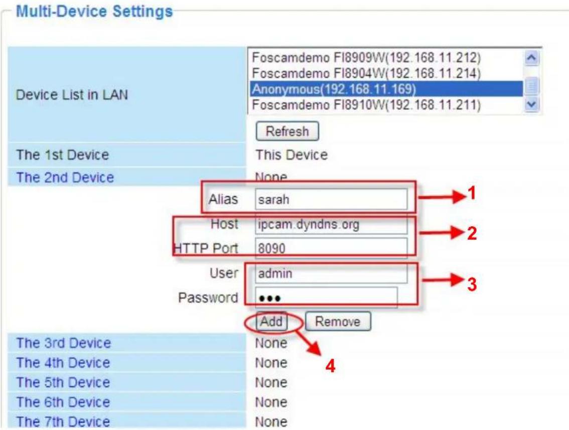 FOSCAM FI8904W - Add cameras in WAN - 2