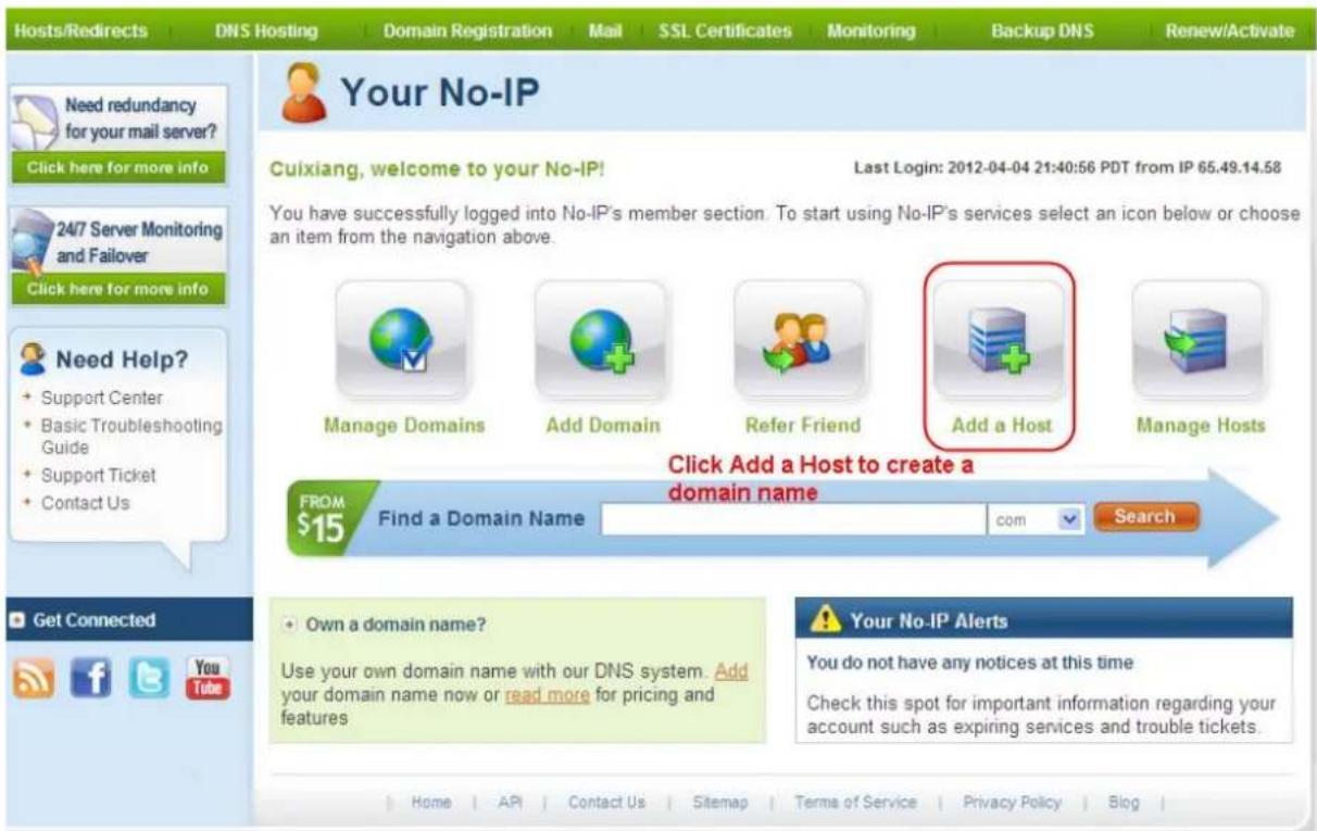 FOSCAM FI8904W - Third Party Domain Name Settings - 3