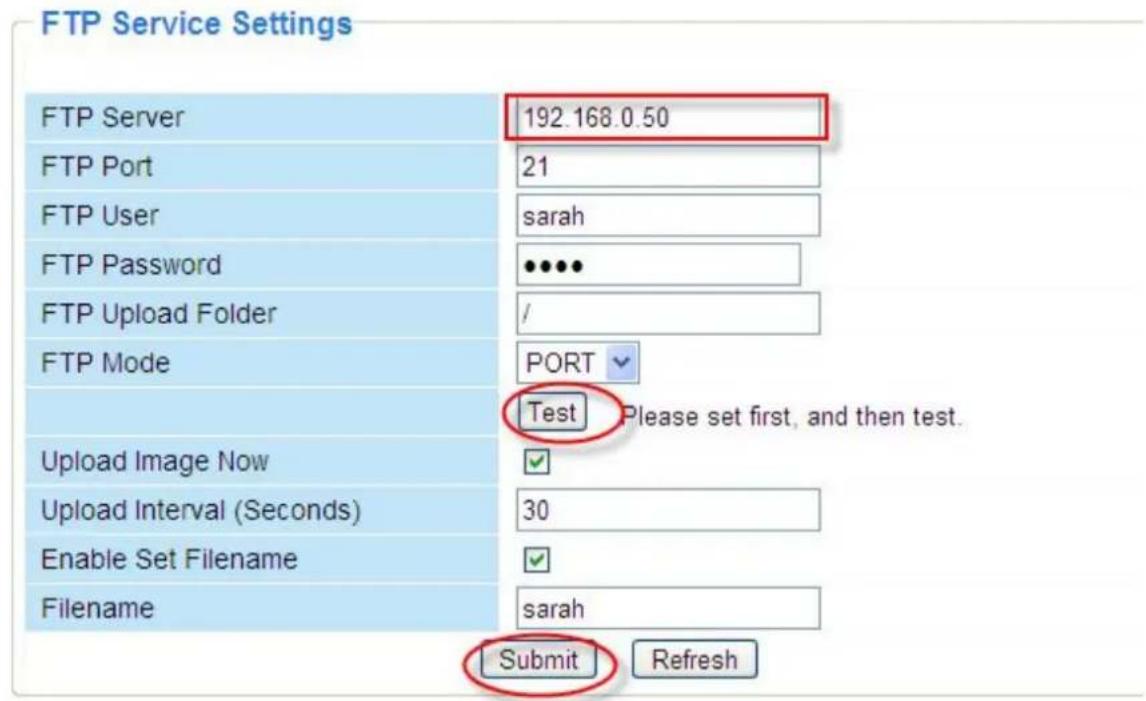 FOSCAM FI8904W - FTP Service Settings - 1