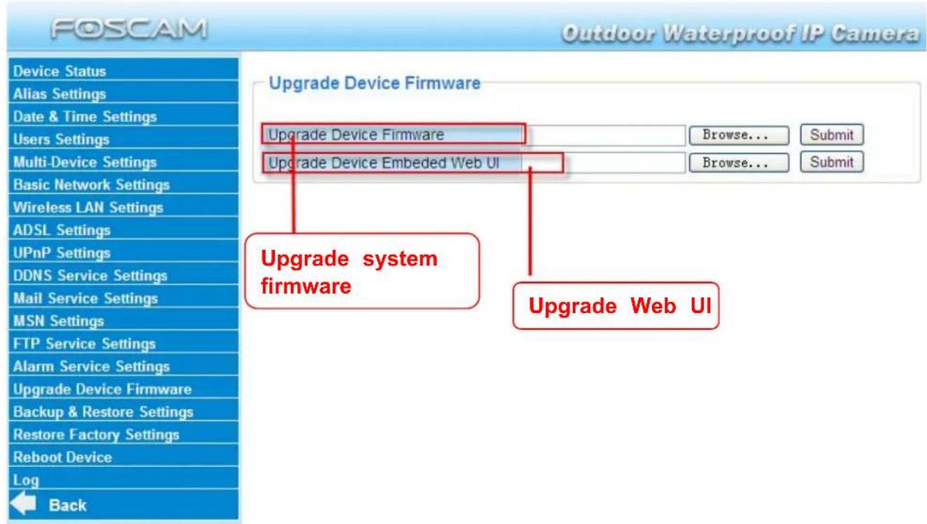 FOSCAM FI8904W - Upgrade Device Firmware - 1