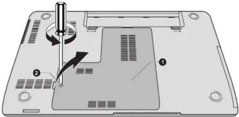 TOSHIBA Satellite C855D-160 - Installing a memory module - 1