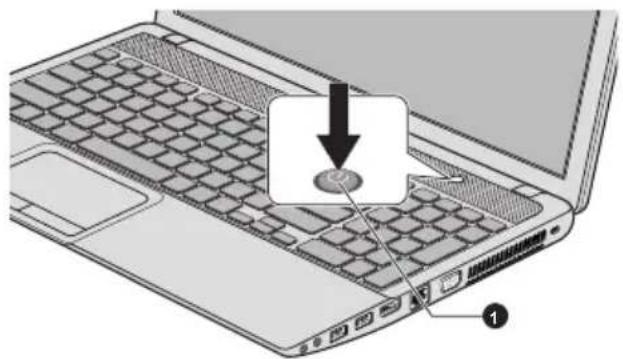 TOSHIBA Satellite C855D-160 - Turning on the power - 2