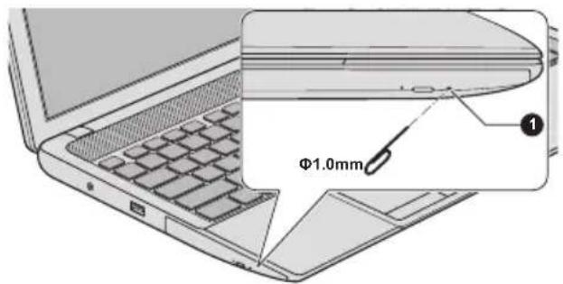TOSHIBA Satellite C855D-160 - How to remove disc when the disc tray will not open - 1