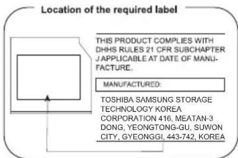 TOSHIBA Satellite C855D-160 - TOSHIBA SAMSUNG STORAGE TECHNOLOGY - 1