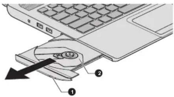 TOSHIBA Satellite L875D-10N - Using the optical disc drive - 2