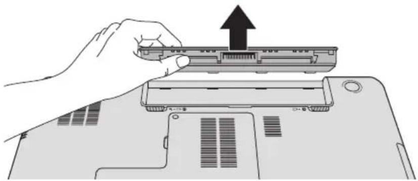 TOSHIBA Satellite L875D-10N - Removing the battery pack - 2