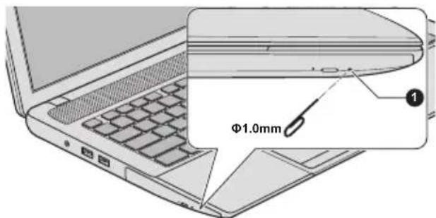 TOSHIBA Satellite L875D-10N - How to remove disc when the disc tray will not open - 1