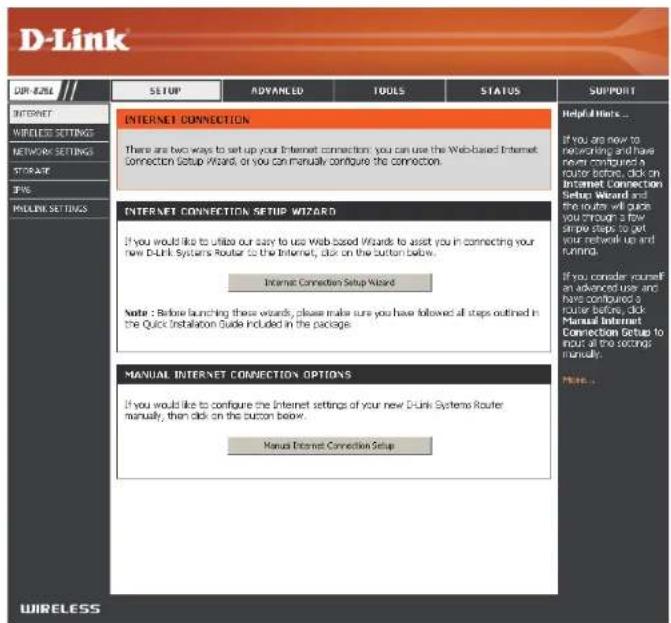 D-LINK DIR-826L - Internet Connection Setup - 1