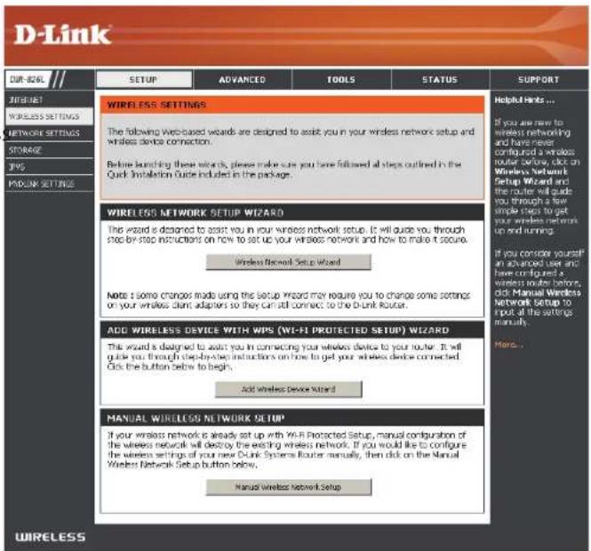 D-LINK DIR-826L - Wireless Settings - 1