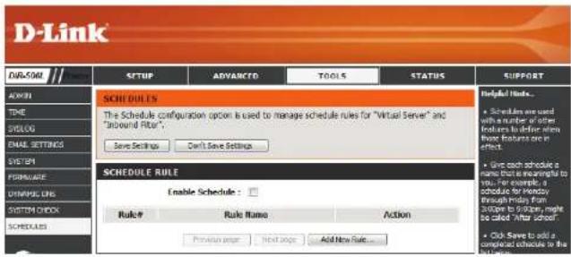 D-LINK DIR-506L - Schedules - 1