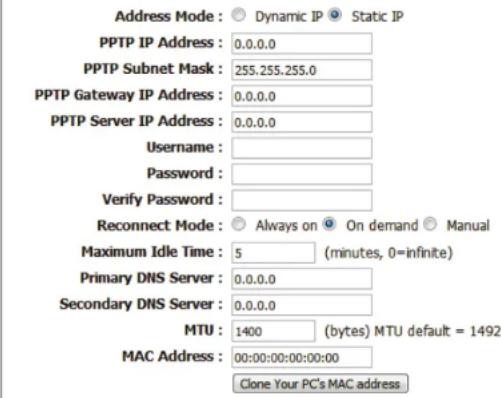 D-LINK DIR-506L - PPTP INTERNET CONNECTION TYPE : - 1