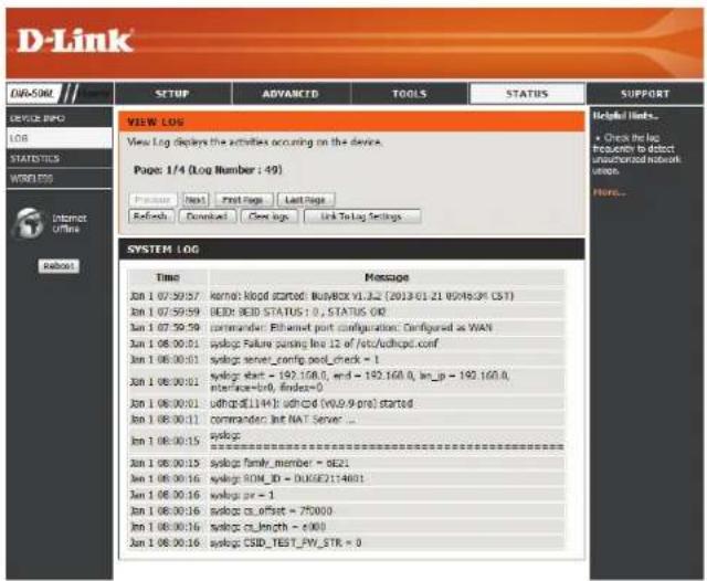 D-LINK DIR-506L - Log - 1