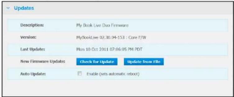 WESTERN DIGITAL My Book Live Duo - Updates - 1
