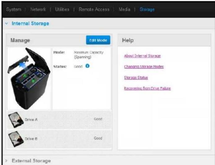 WESTERN DIGITAL My Book Live Duo - StorageSettings - 1