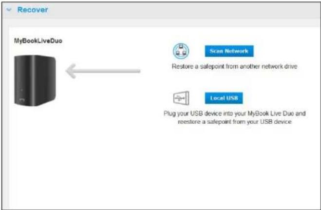 WESTERN DIGITAL My Book Live Duo - OpentheRecoverysection: - 1