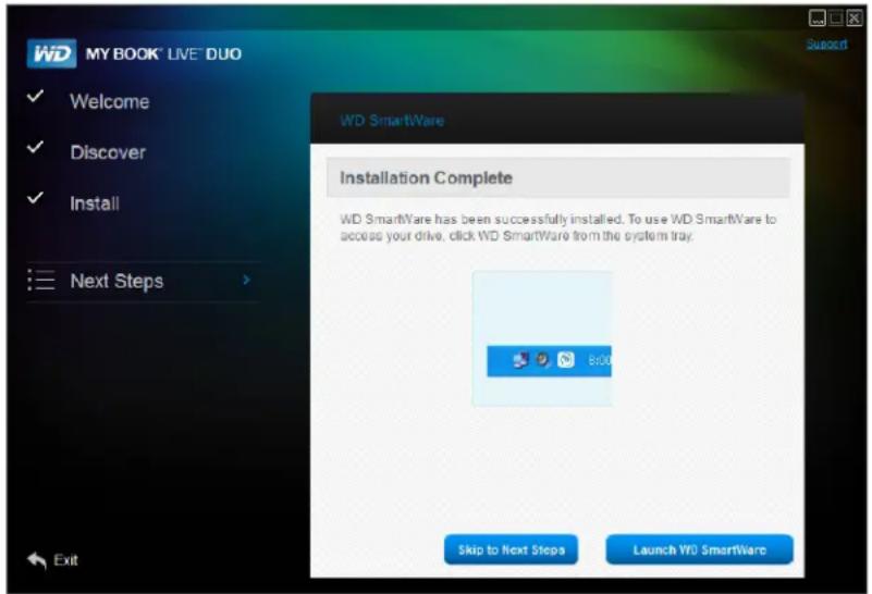 WESTERN DIGITAL My Book Live Duo - InstallingWDSmartWareUsingtheCD - 3