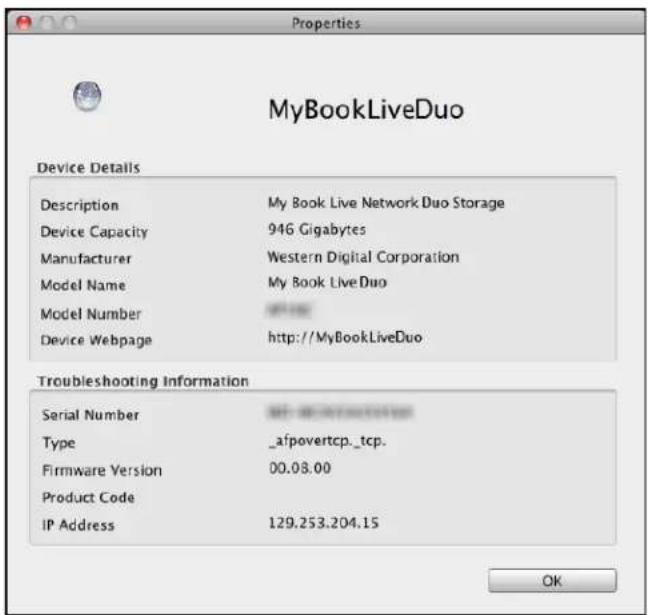 WESTERN DIGITAL My Book Live Duo - ViewingDriveProperties - 2