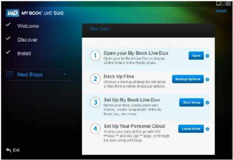 WESTERN DIGITAL My Book Live Duo - Step3:PerformNextSteps - 1