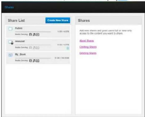 WESTERN DIGITAL My Book Live Duo - ViewingaListofShares - 1